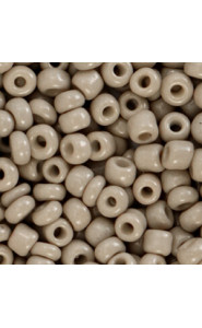 Seed beads 6/0 (4mm) Ash green-grey
